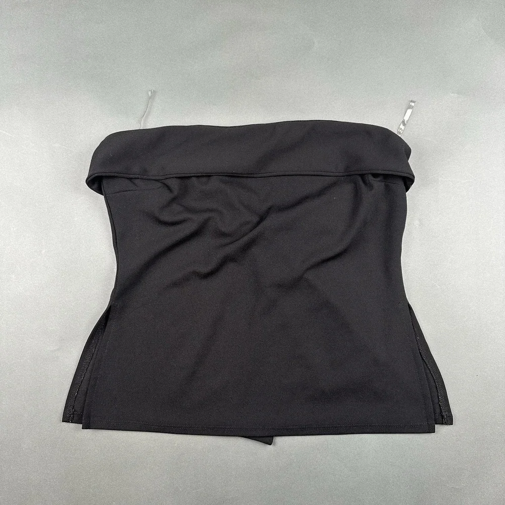 Altar'd State Women's Strapless Black Size Large Girly Crop Top‎